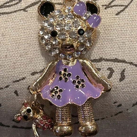 Betsy Johnson Bear Necklace - Picture 3 of 4